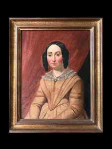 HST XIXeme portrait d'une dame en buste