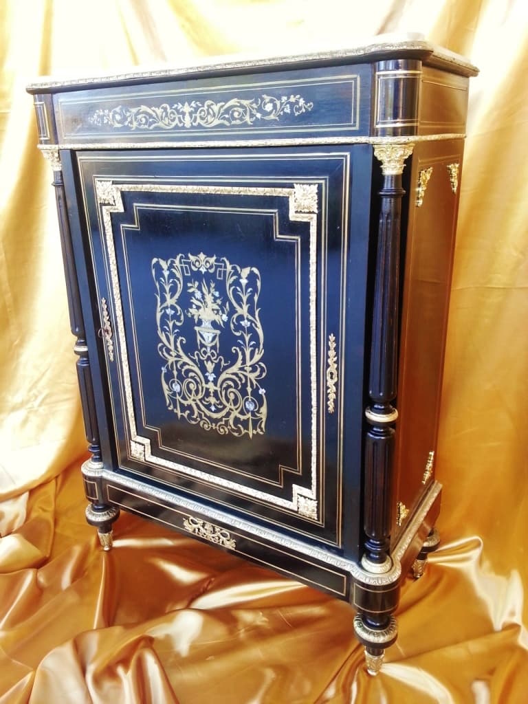 les meubles d’appui 1 porte en marqueterie Boulle