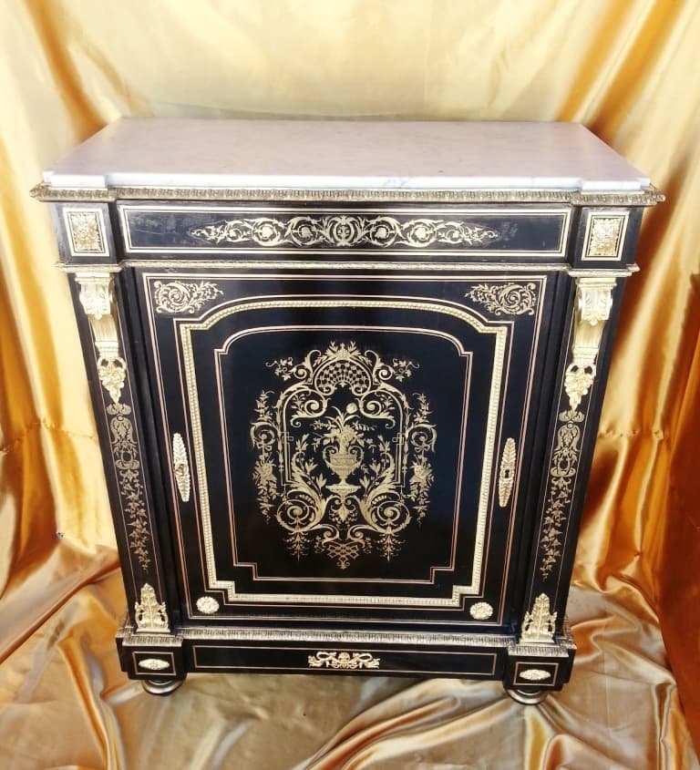 les meubles d’appui 1 porte en marqueterie Boulle