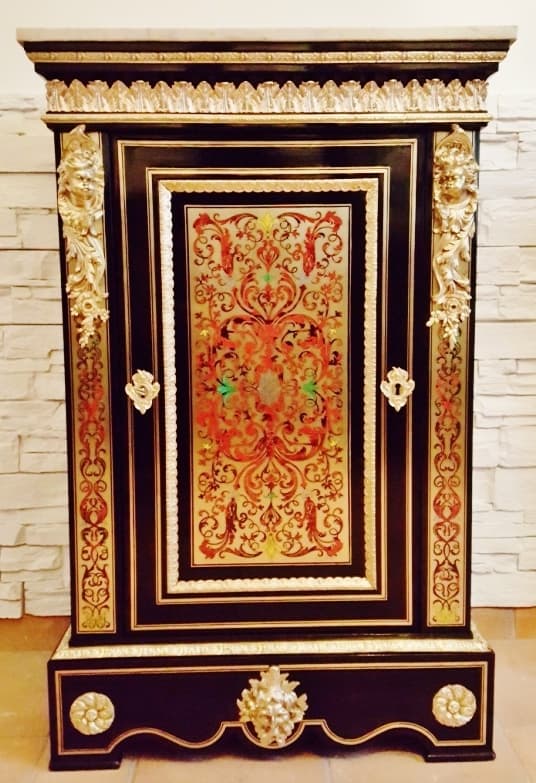 les meubles d’appui 1 porte en marqueterie Boulle