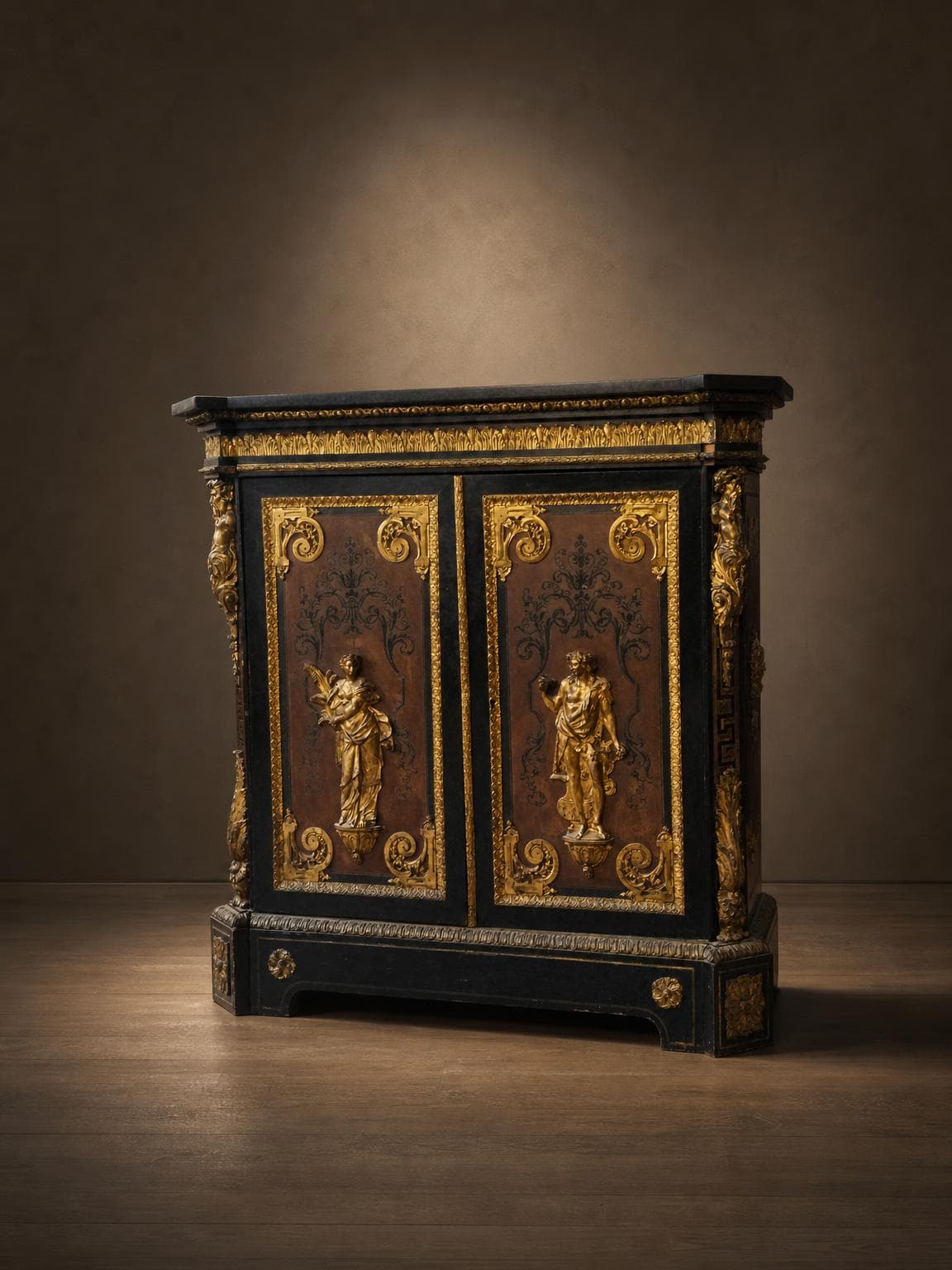 b350 Two-door Napoleon III Boulle ceremonial cabinet, BEFORT JEUNE