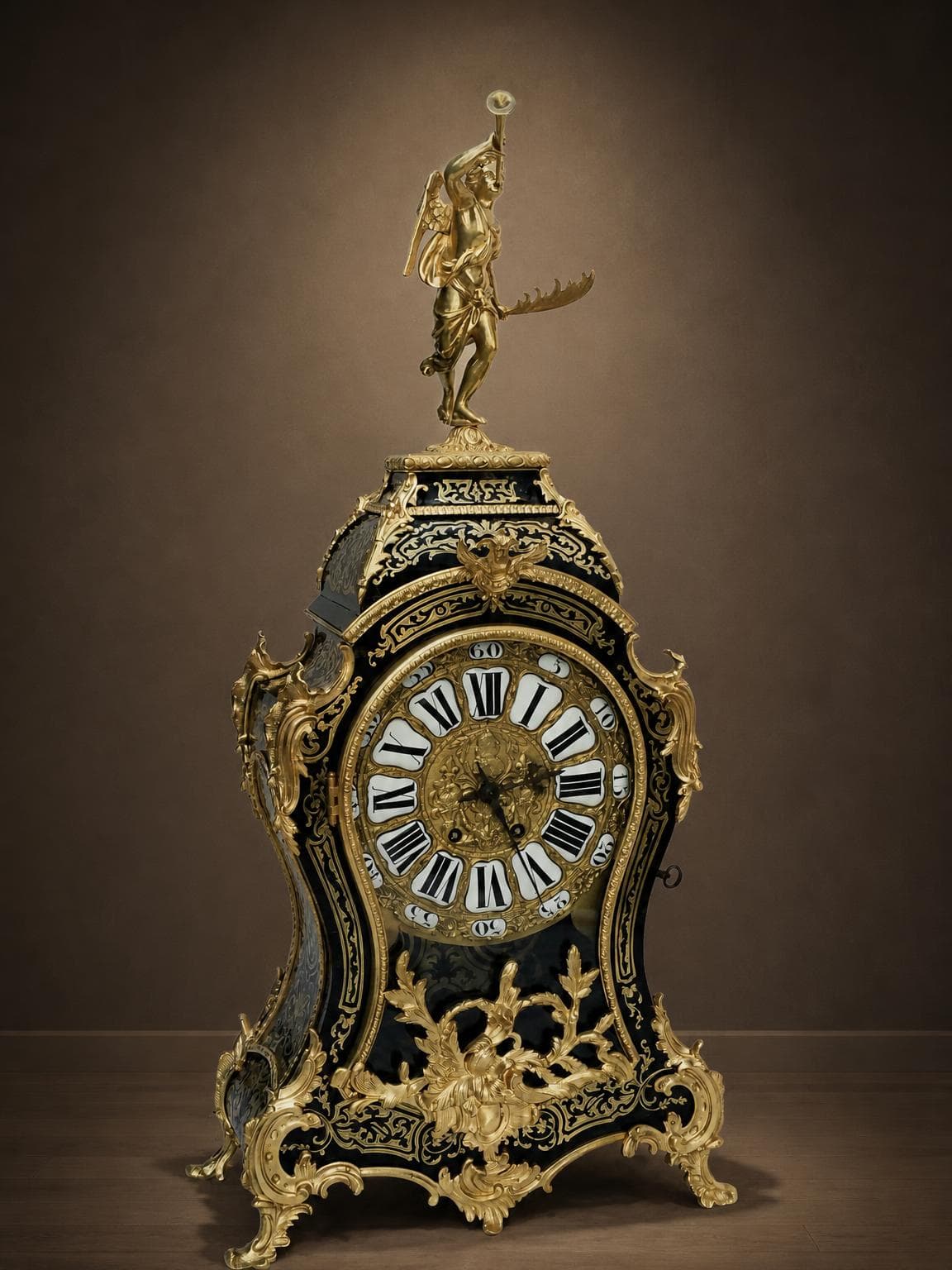 Louis XV cartel clock in Boulle marquetry, Napoleon III
