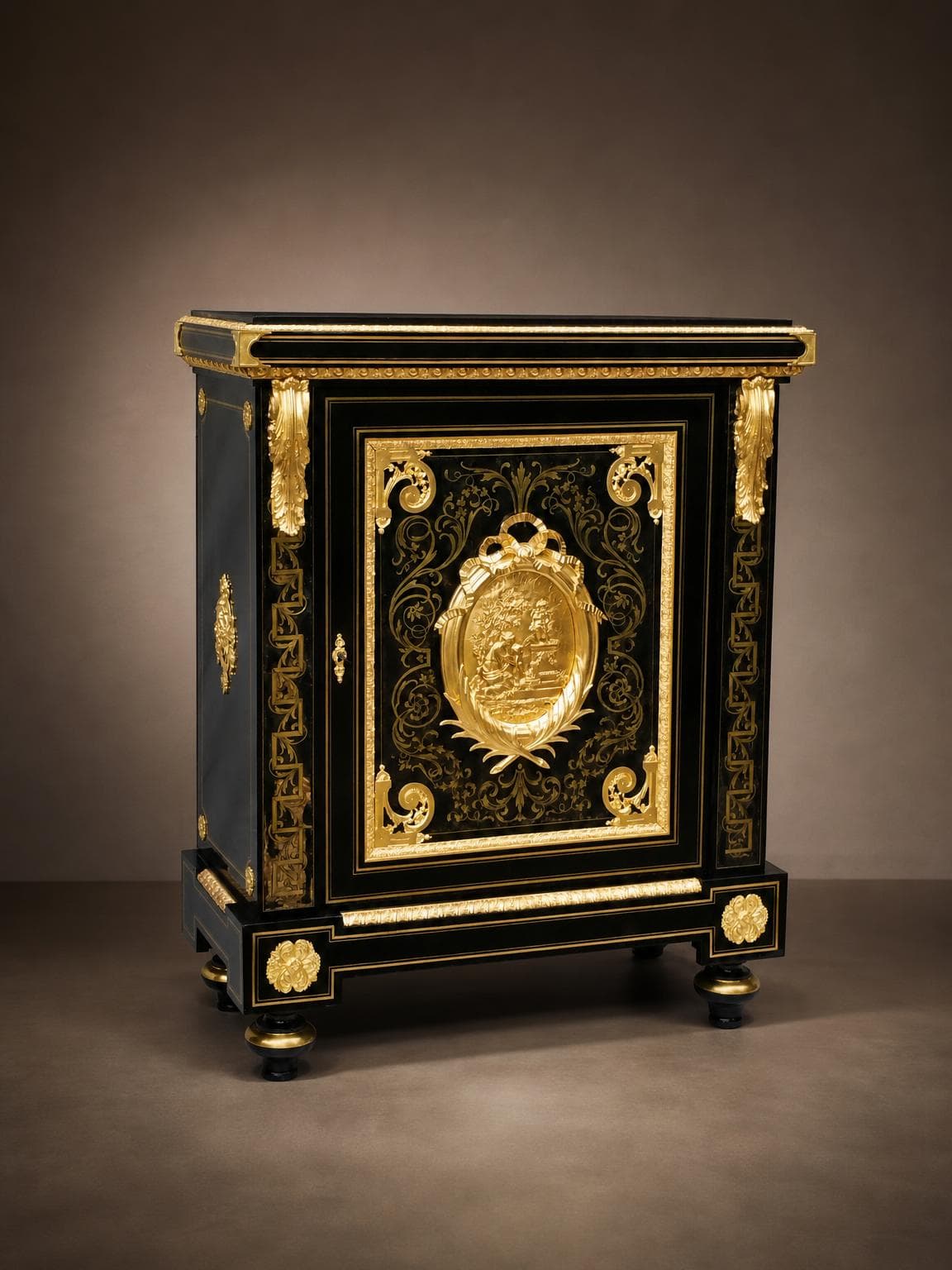 Napoleon III Boulle ceremonial cabinet signed BEFORT Jeune