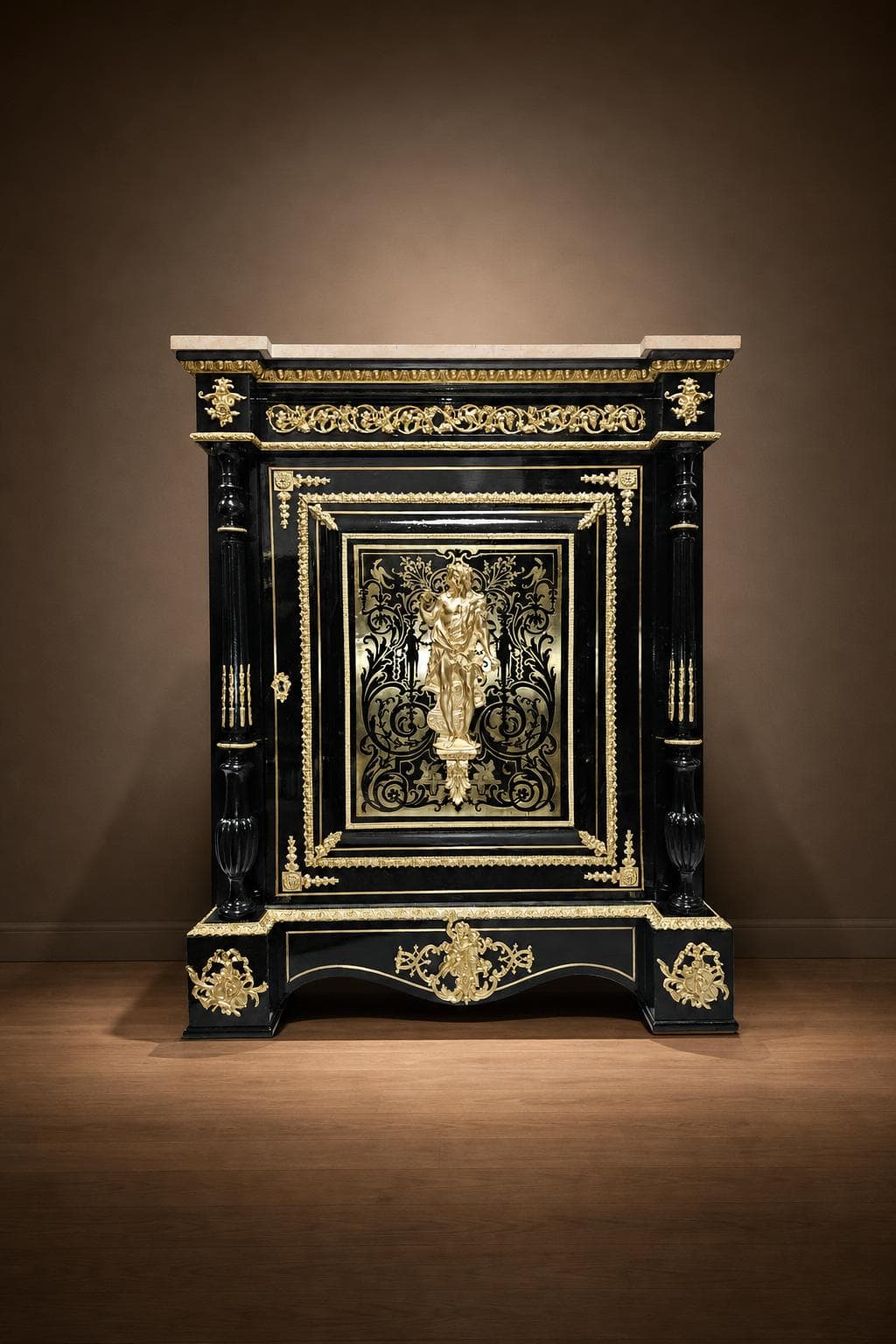 meuble d’appui style Louis XIV d’époque Napoléon III en marqueterie boulle estampillé « Diehl »