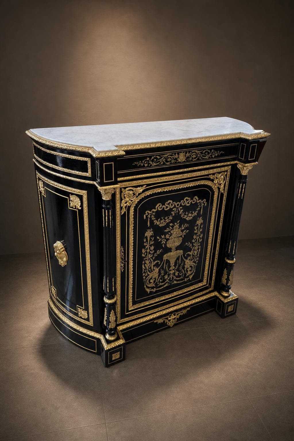 Bow-fronted cabinet