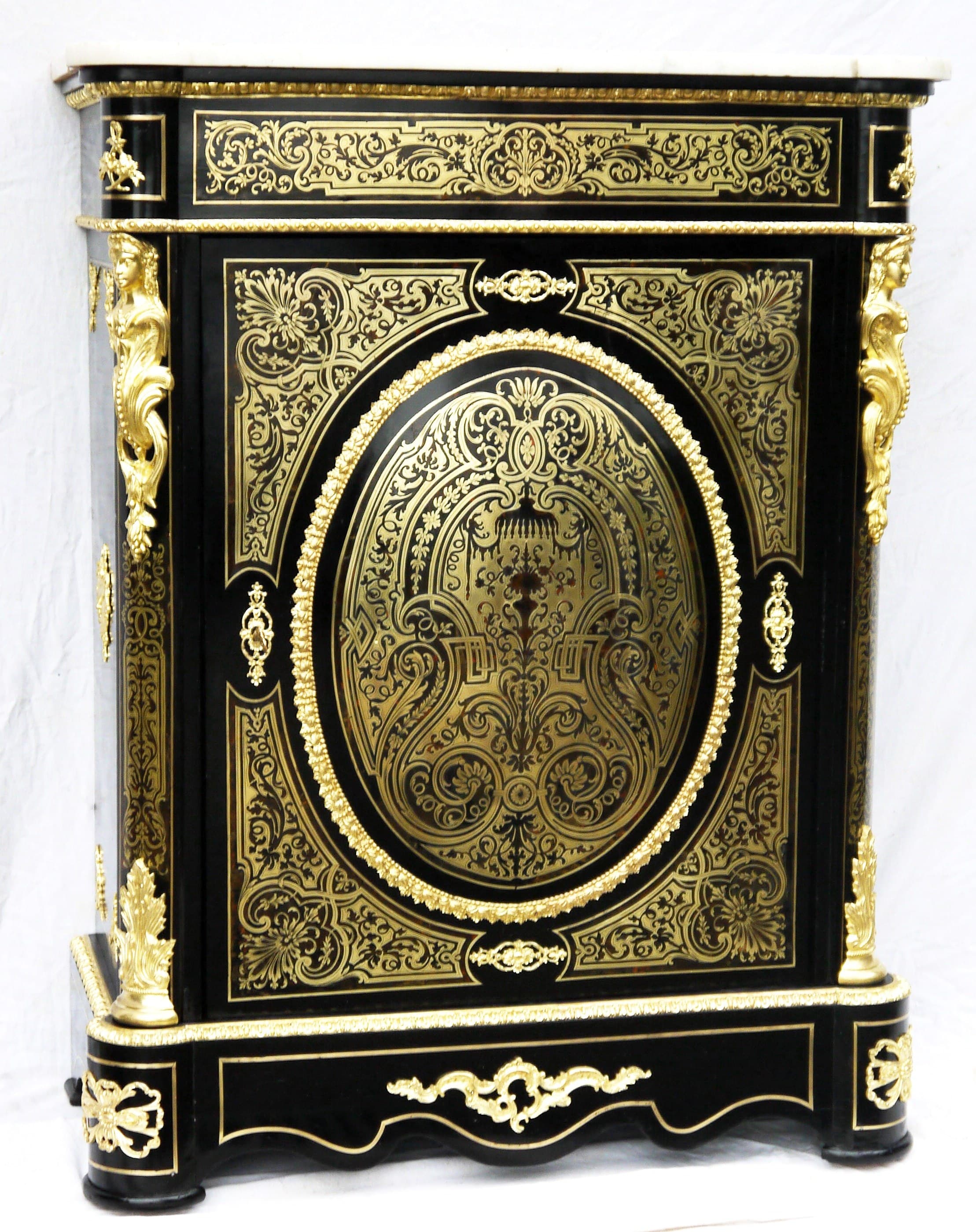 les meubles d’appui 1 porte en marqueterie Boulle