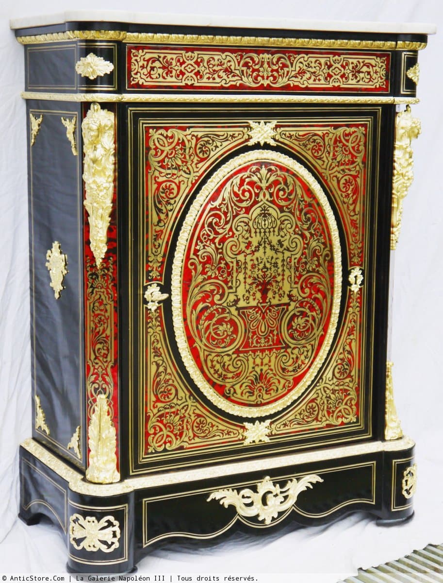 les meubles d’appui 1 porte en marqueterie Boulle