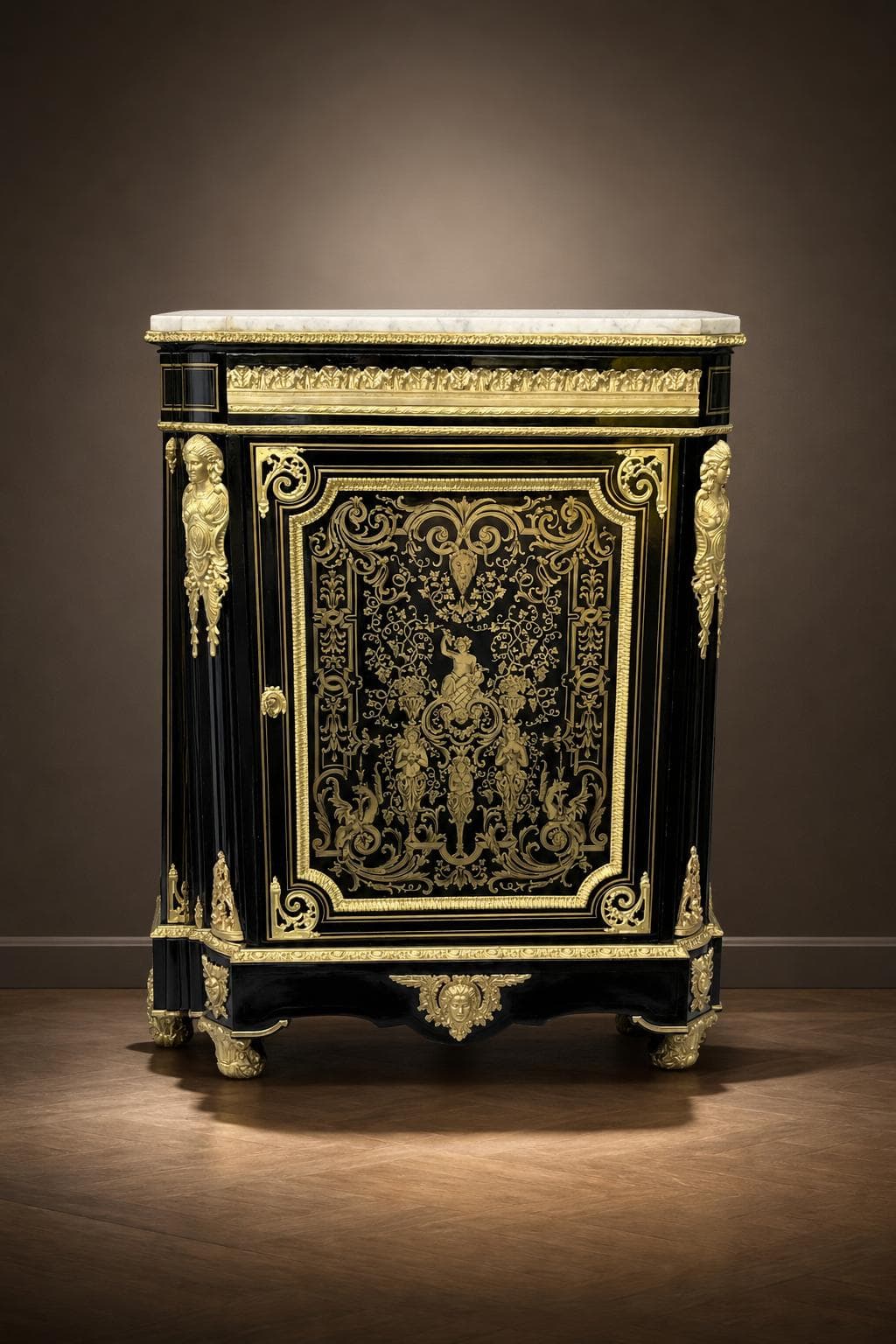 Meuble d’appui marqueterie Boulle Napoléon III