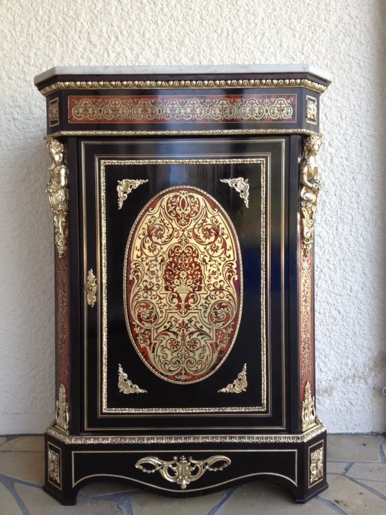 les meubles d’appui 1 porte en marqueterie Boulle