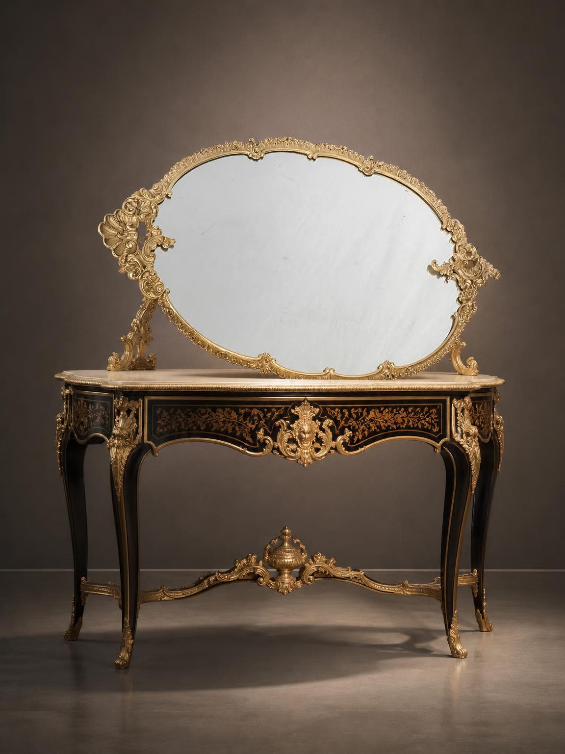 Large bronze mirror, Napoleon III