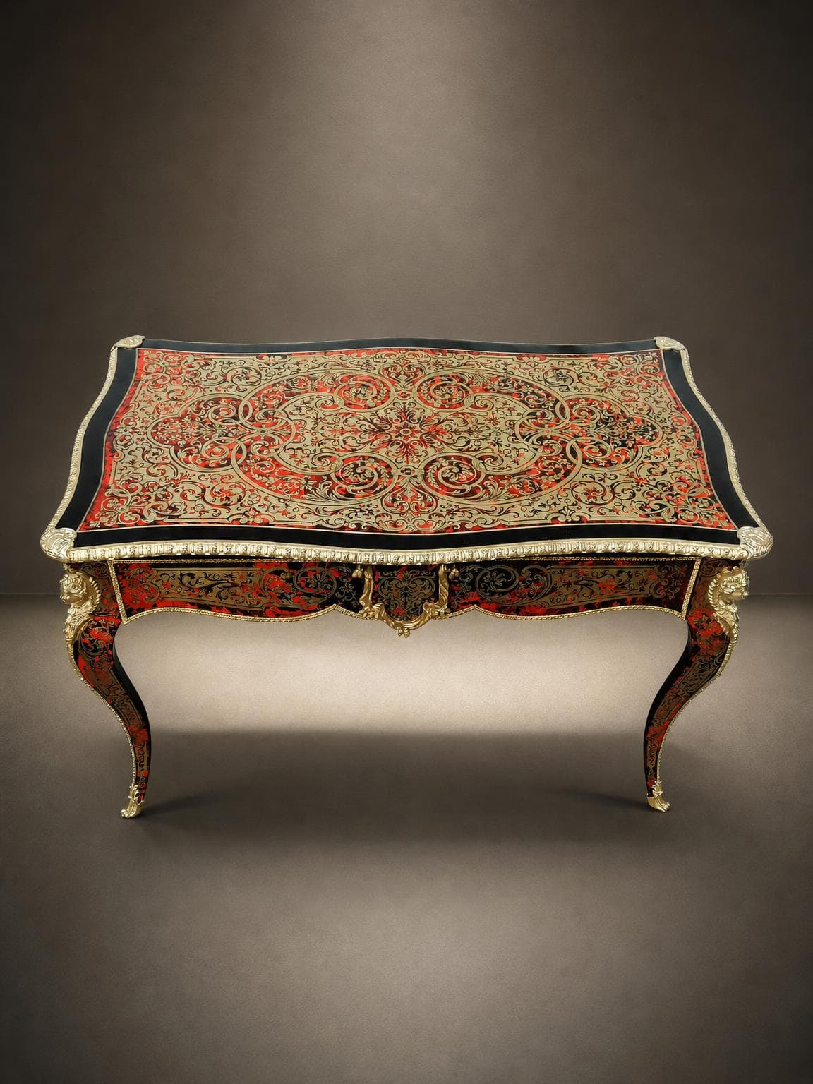 bureau marqueterie Boulle toutes faces Napoleon III
