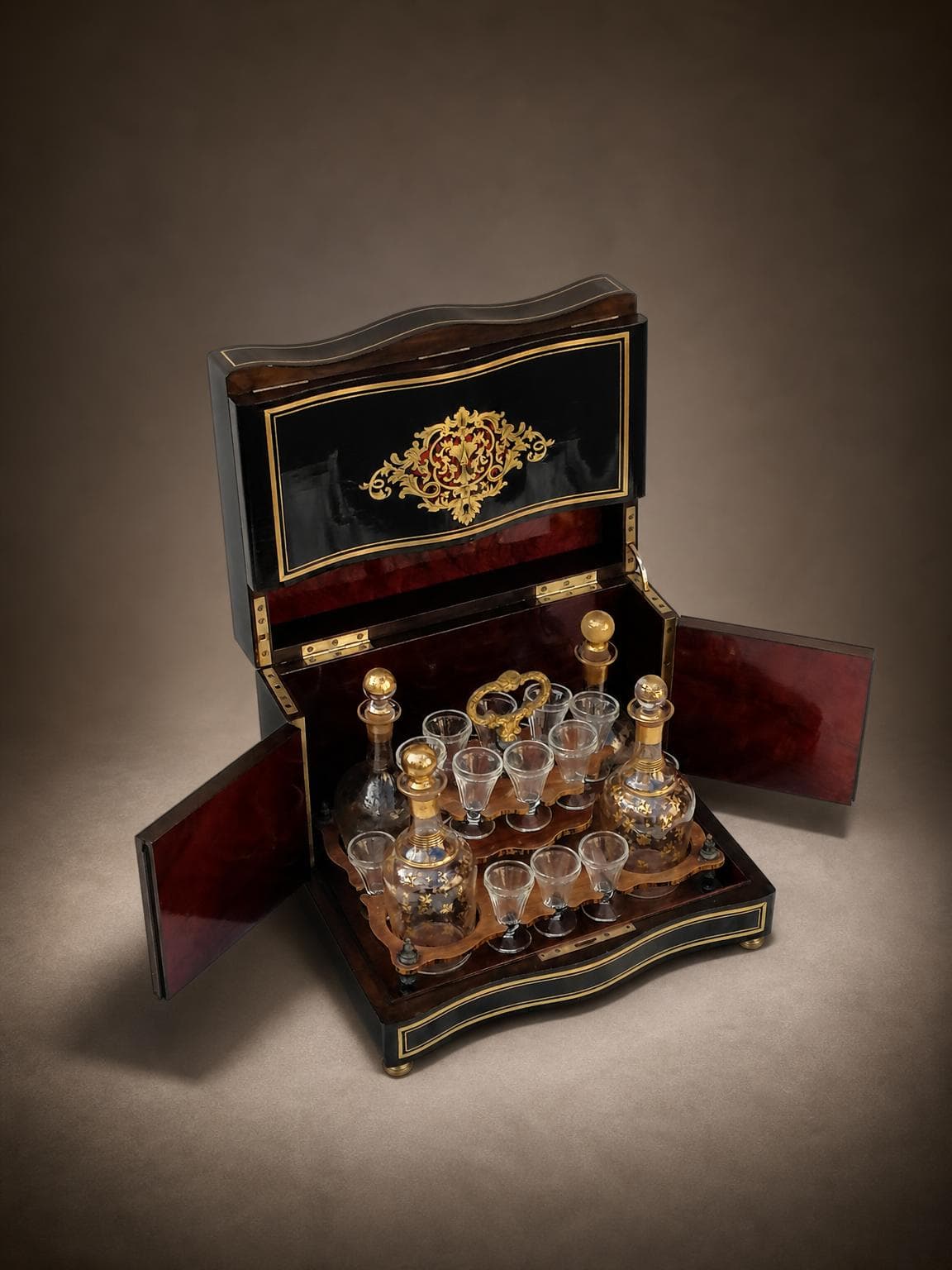 Cave à liqueur Boulle Napoléon III