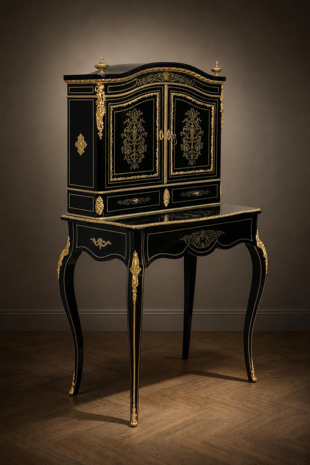 Bonheur du jour marqueterie Boulle Napoleon III