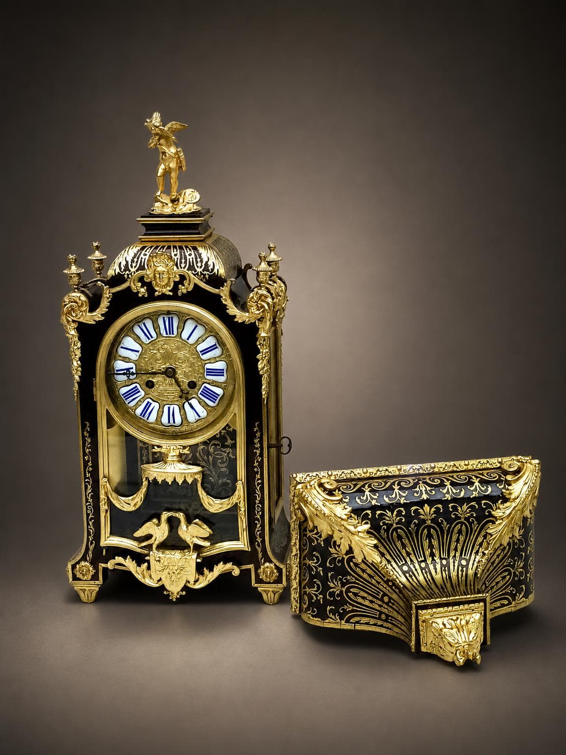 Napoleon III Boulle cartel clock & its bracket