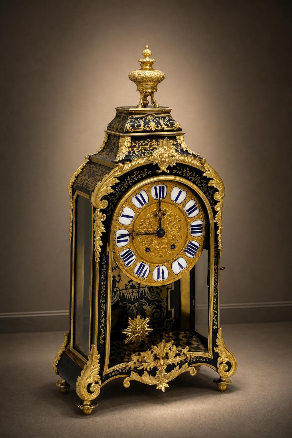 Large Napoleon III Régence Boulle marquetry cartel clock