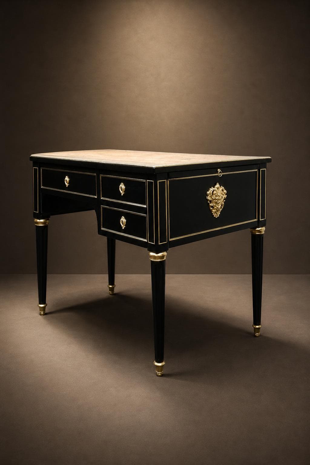 Bureau de ministre Boulle bronze époque Louis XVI