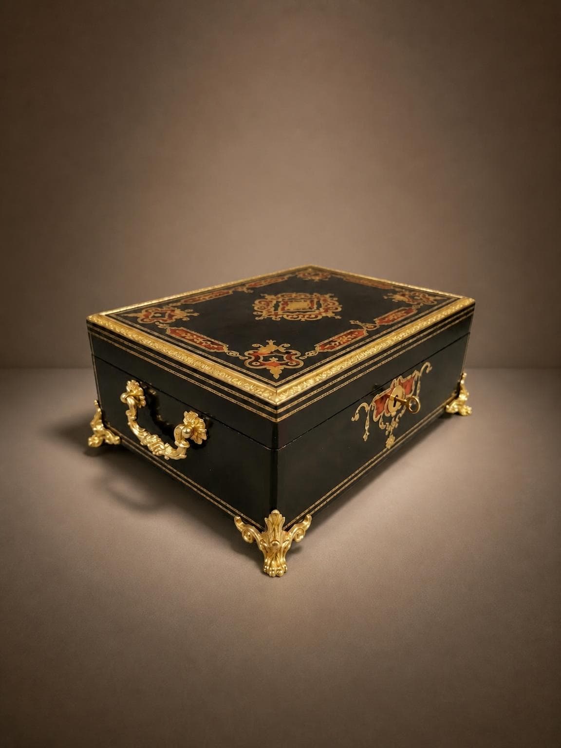 grand coffret d'apparat en marqueterie boulle E289
