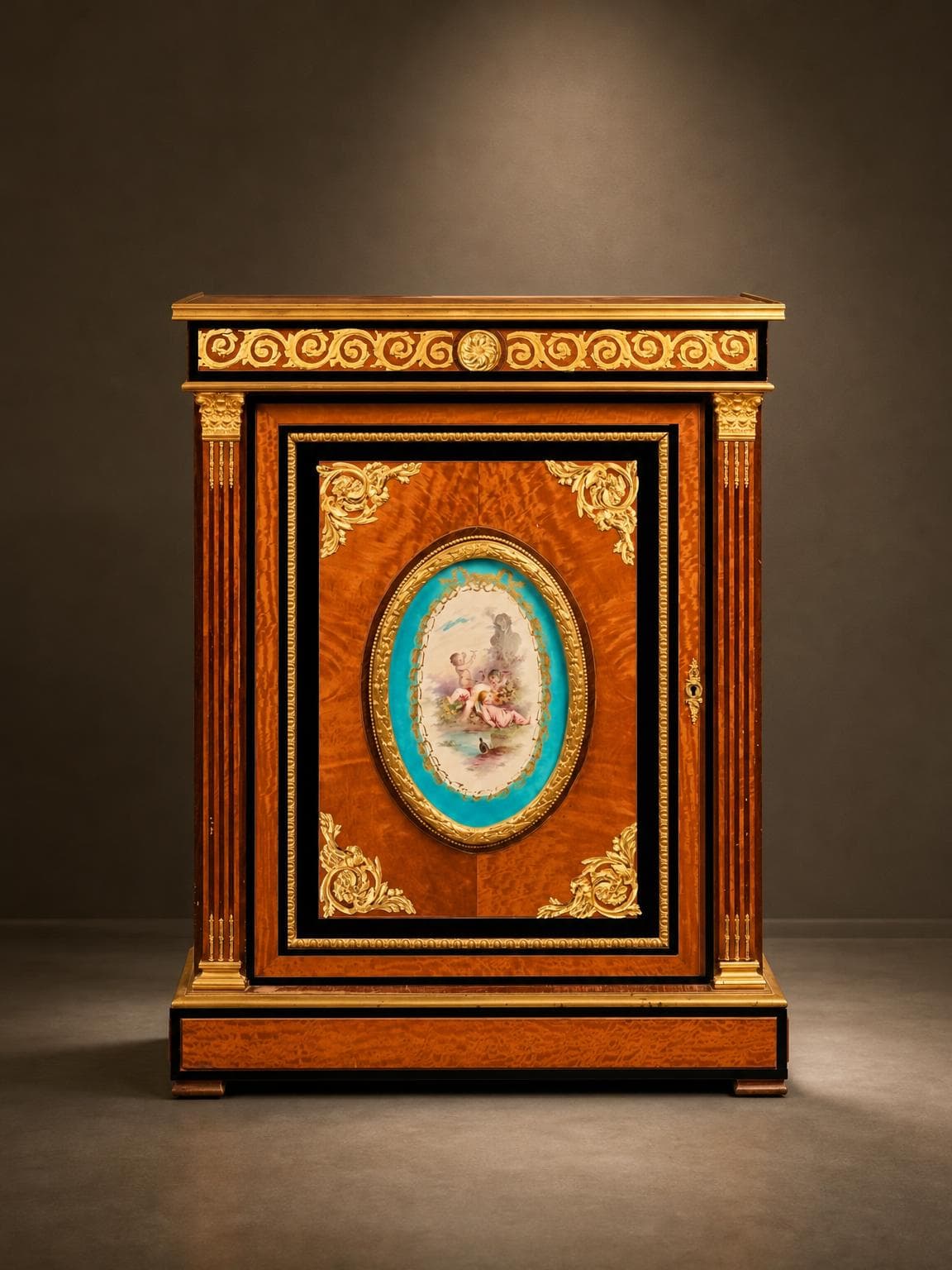 meuble médaillon Sèvres estampillé DIEHL